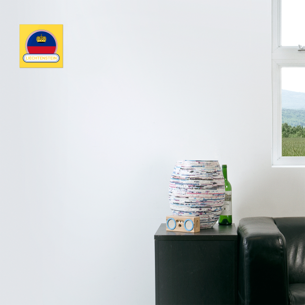 Liechtenstein Country Badge - Liechtenstein Flag by Yesteeyear